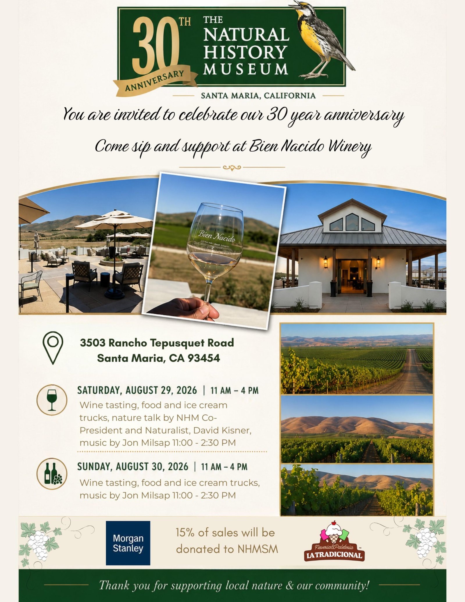 Wine Tasting Event Aug 29 & 30